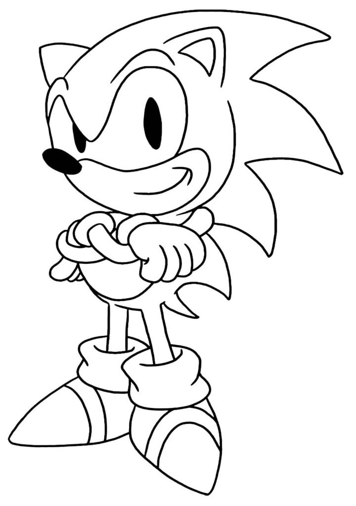 desenhos de sonic para pintar e colorir classico
