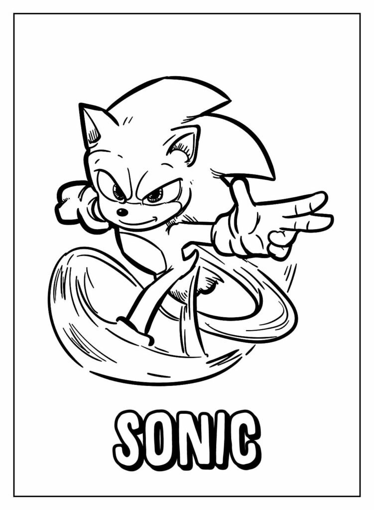 Desenho de Super Sonic personagem para colorir - Tudodesenhos