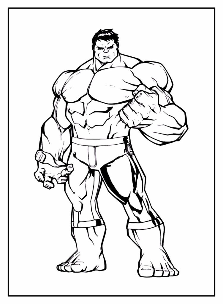 desenhos de super herois para colorir hulk