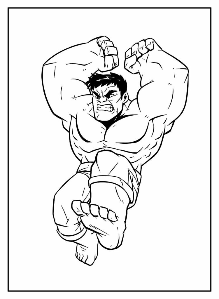 desenhos de super herois para colorir hulk cartoon