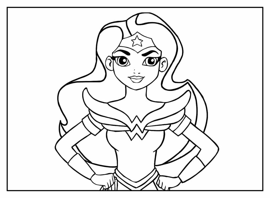 desenhos de super herois para colorir mulher maravilha toon