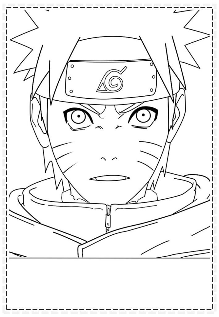 desenhos de super herois para colorir naruto rosto