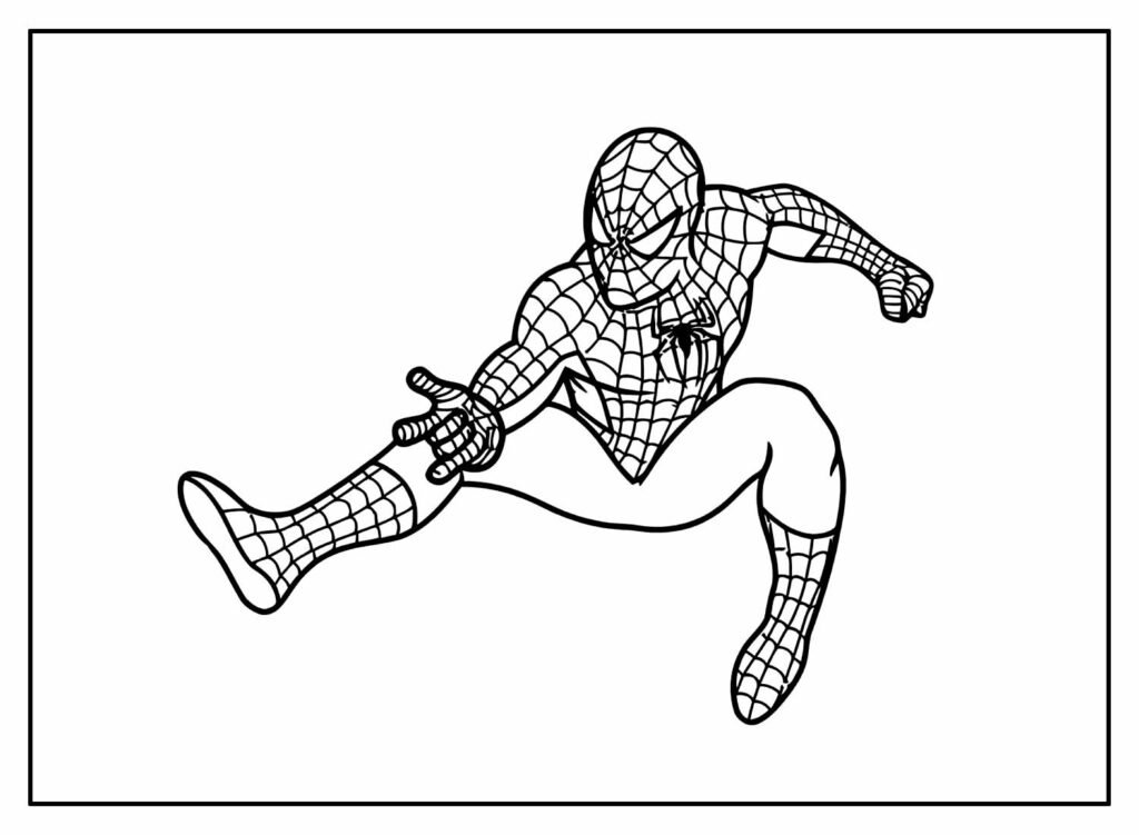 desenhos de super herois para colorir spider man