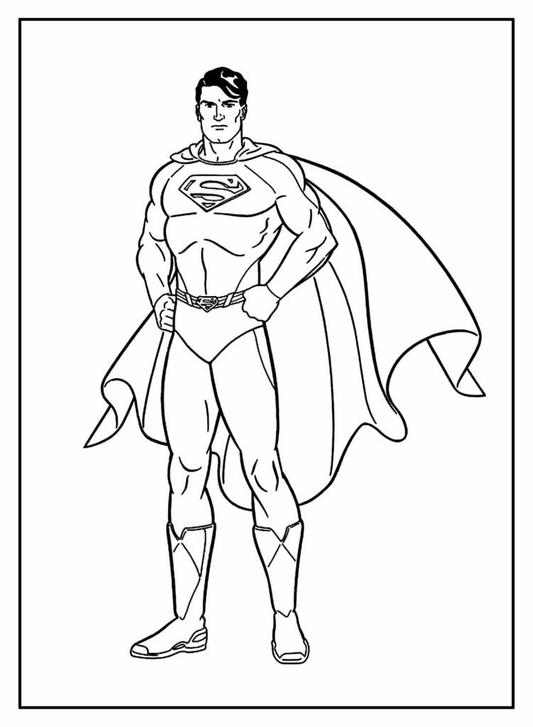 desenhos de super herois para colorir superman