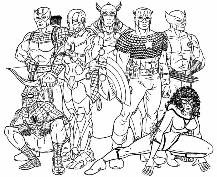 +150 Desenhos de Super-heróis para colorir e imprimir
