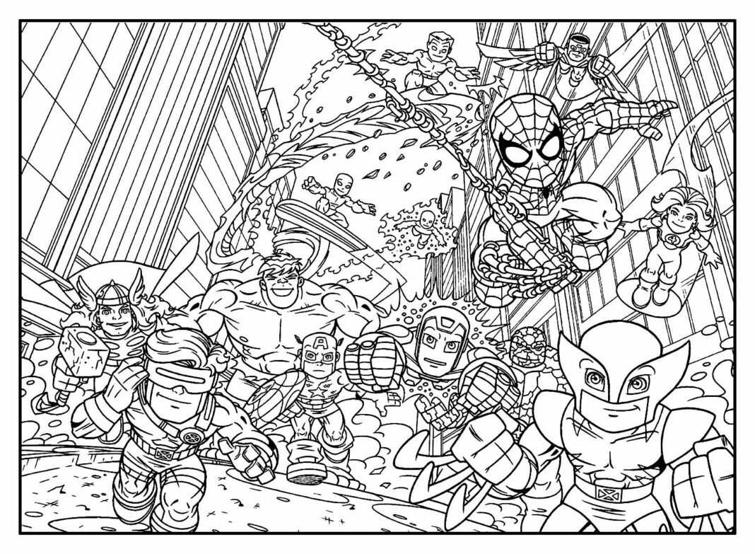 +150 Desenhos de Super-heróis para colorir e imprimir