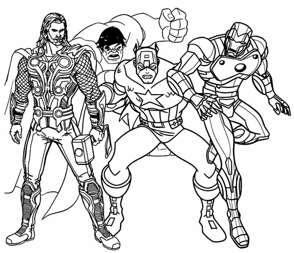 desenhos de super herois para colorir vingadores filme 2