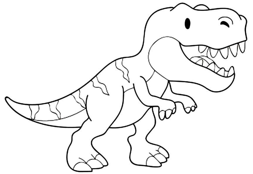 Desenho de Tiranossauro Rex para colorir