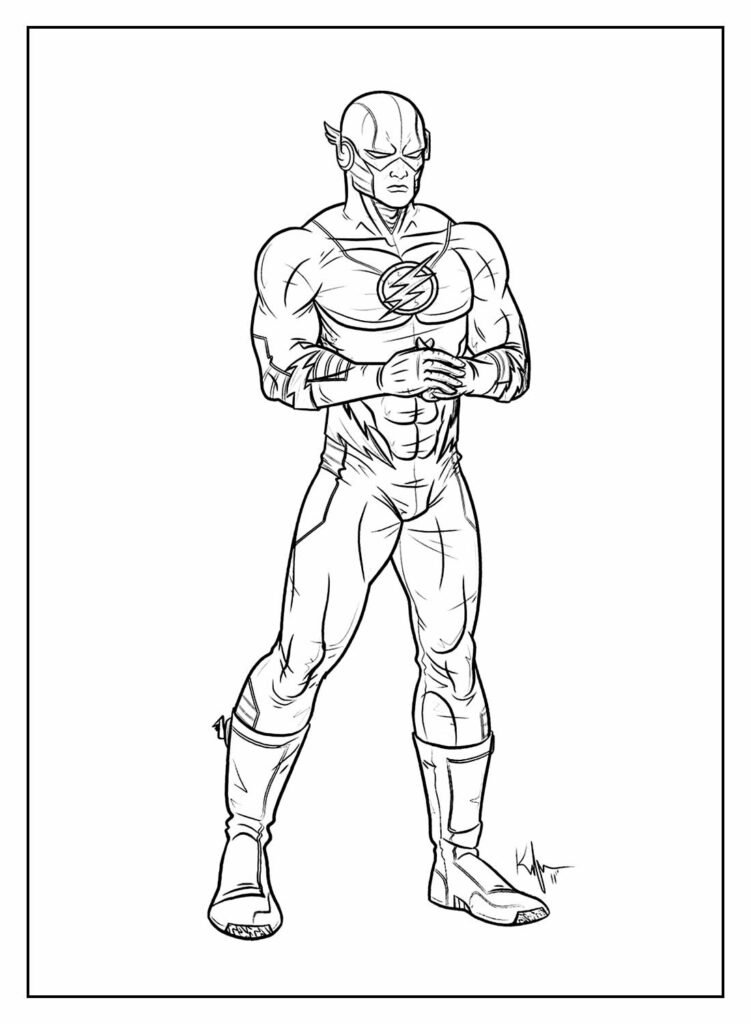 desenhos de the flash para colorir 10