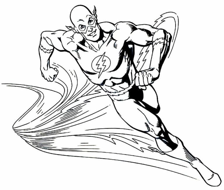 +70 Desenhos do Flash para Colorir e Imprimir