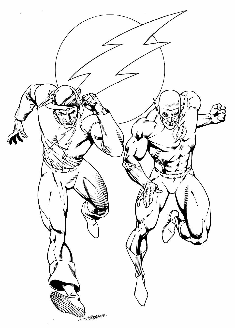+70 Desenhos do Flash para Colorir e Imprimir