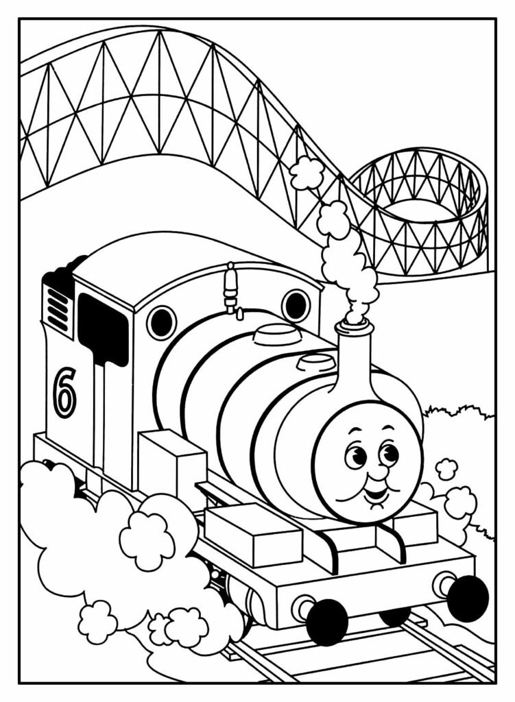 desenhos de thomas e seus amigos para colorir 12