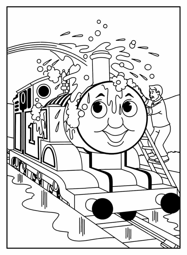 desenhos de thomas e seus amigos para colorir 3