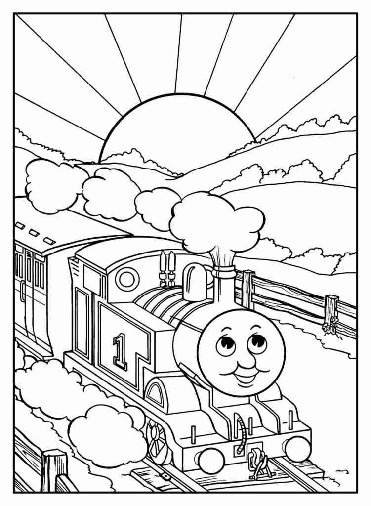 desenhos de thomas e seus amigos para colorir 6