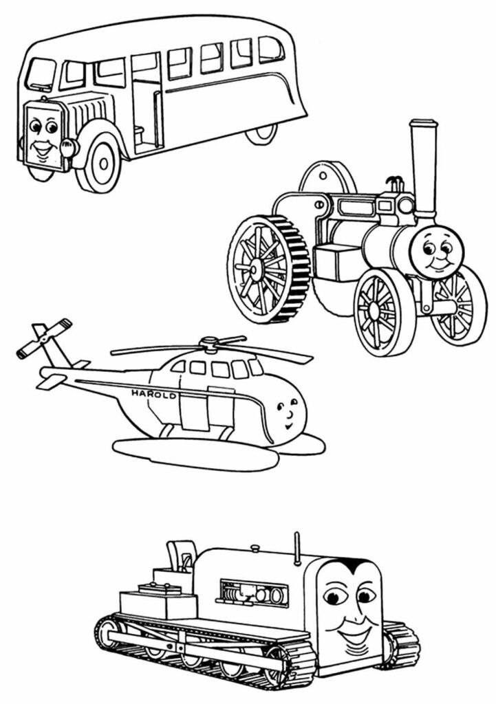 desenhos de thomas e seus amigos para colorir 8