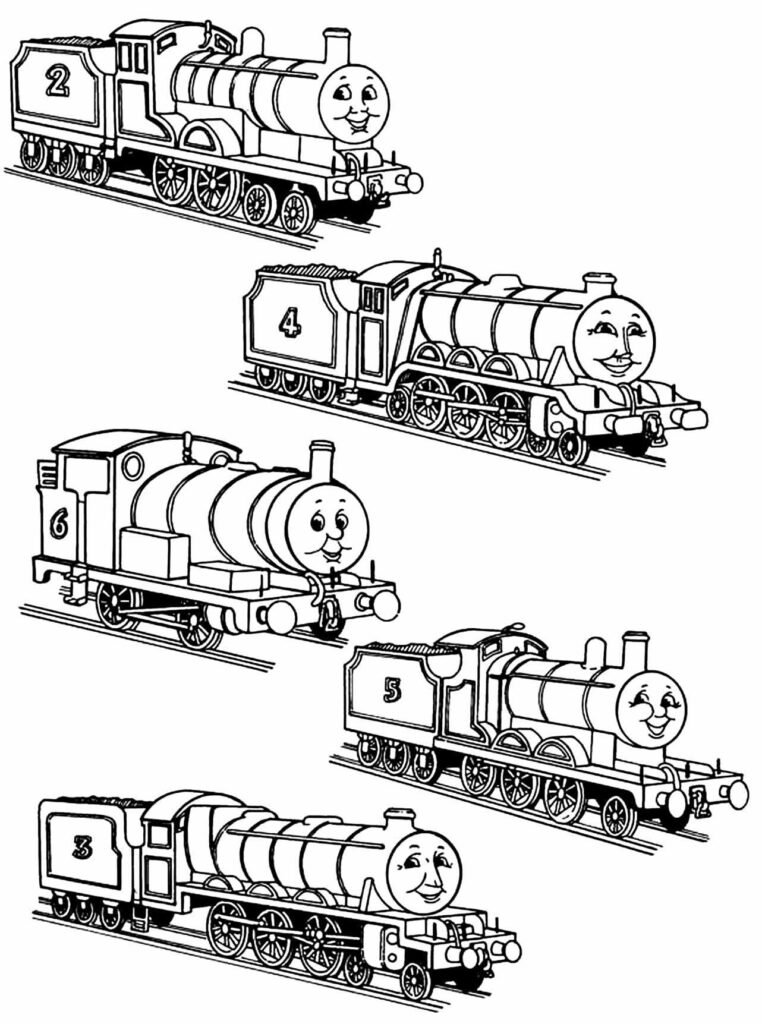 desenhos de thomas e seus amigos para colorir 9