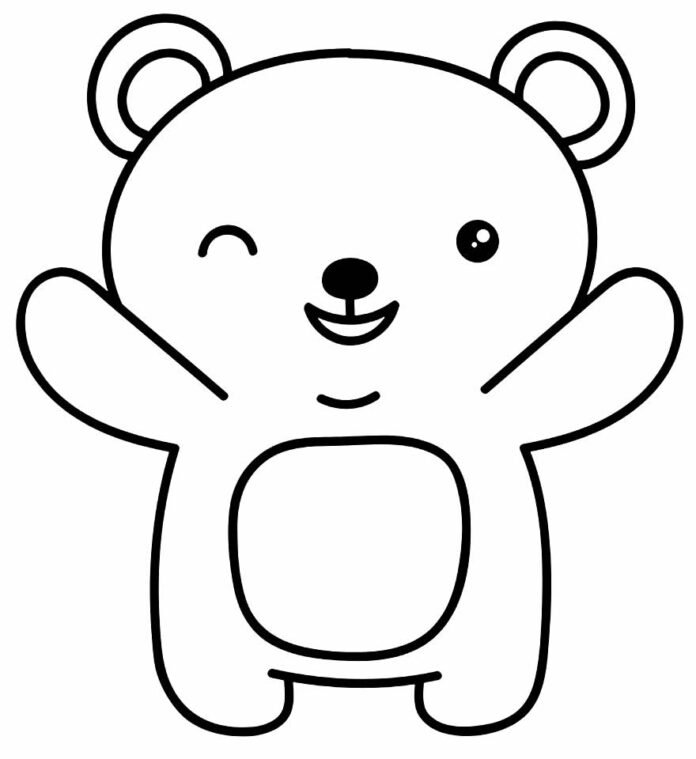 +100 Desenhos de Ursinho para Colorir e Imprimir