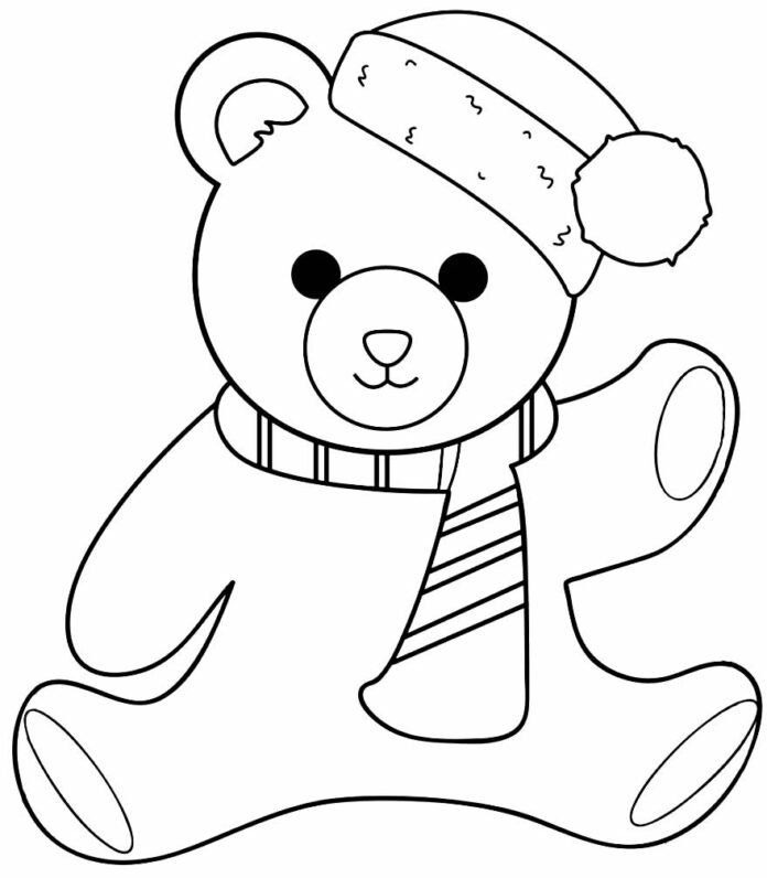 +100 Desenhos de Ursinho para Colorir e Imprimir