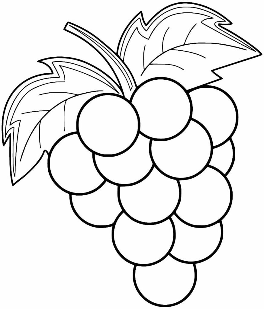 desenhos de uva para colorir 1