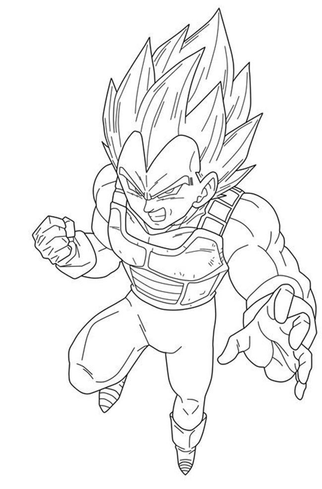 Vegeta para Colorir - Dezenas de Desenhos Para Pintar