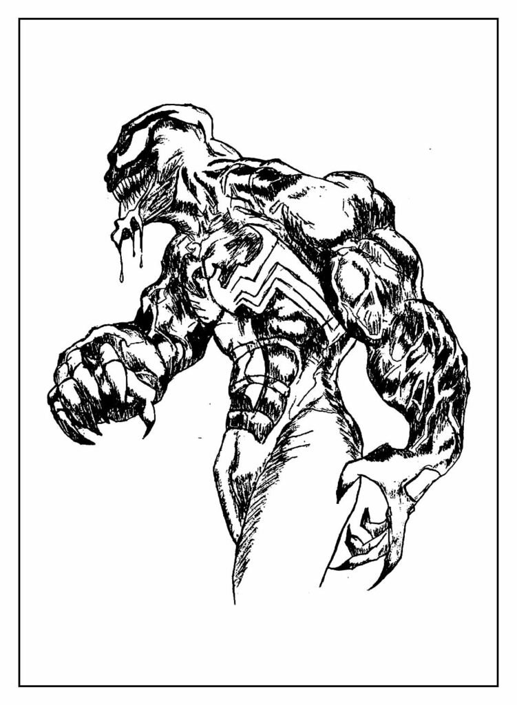 desenhos do venom para colorir 22