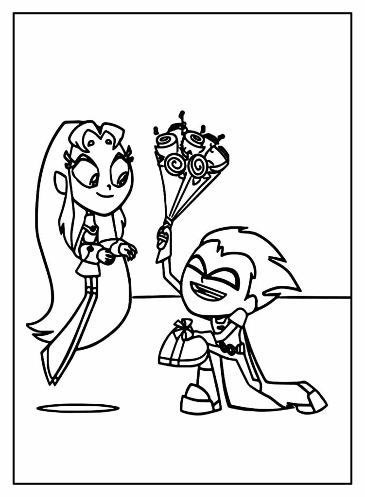 desenhos dos jovens titans para colorir 19