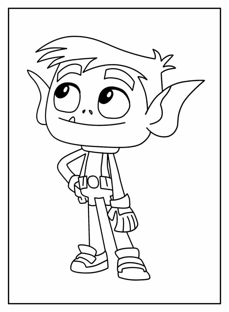 desenhos dos jovens titans para colorir 21