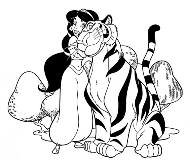 desenhos jasmine para colorir rajah desenhos jasmine para colorir rajah