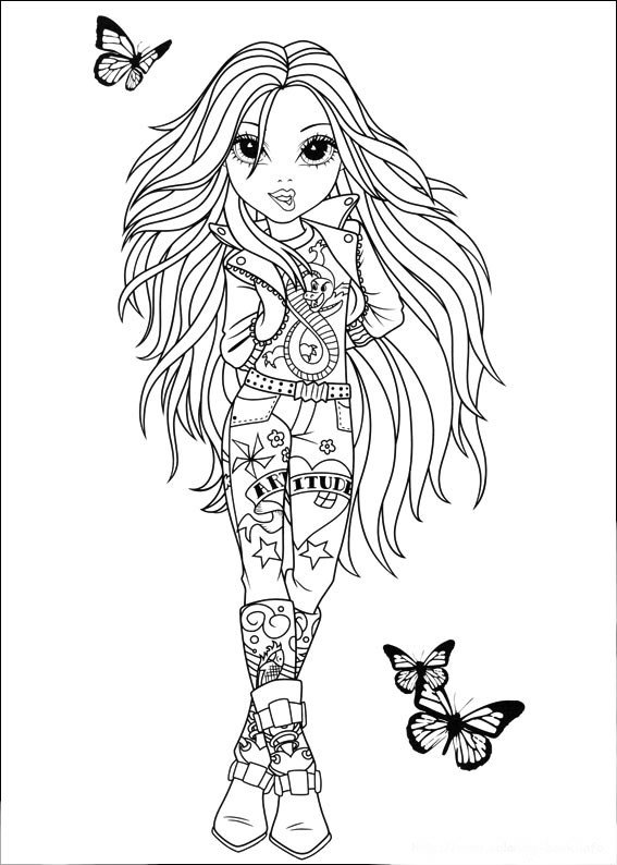 desenhos moxie girlz para colorir borboleta