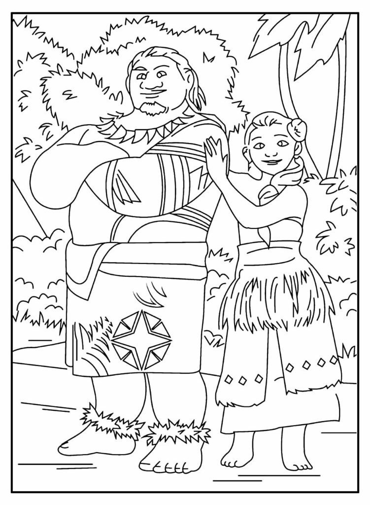 desenhos para colorir da moana 4