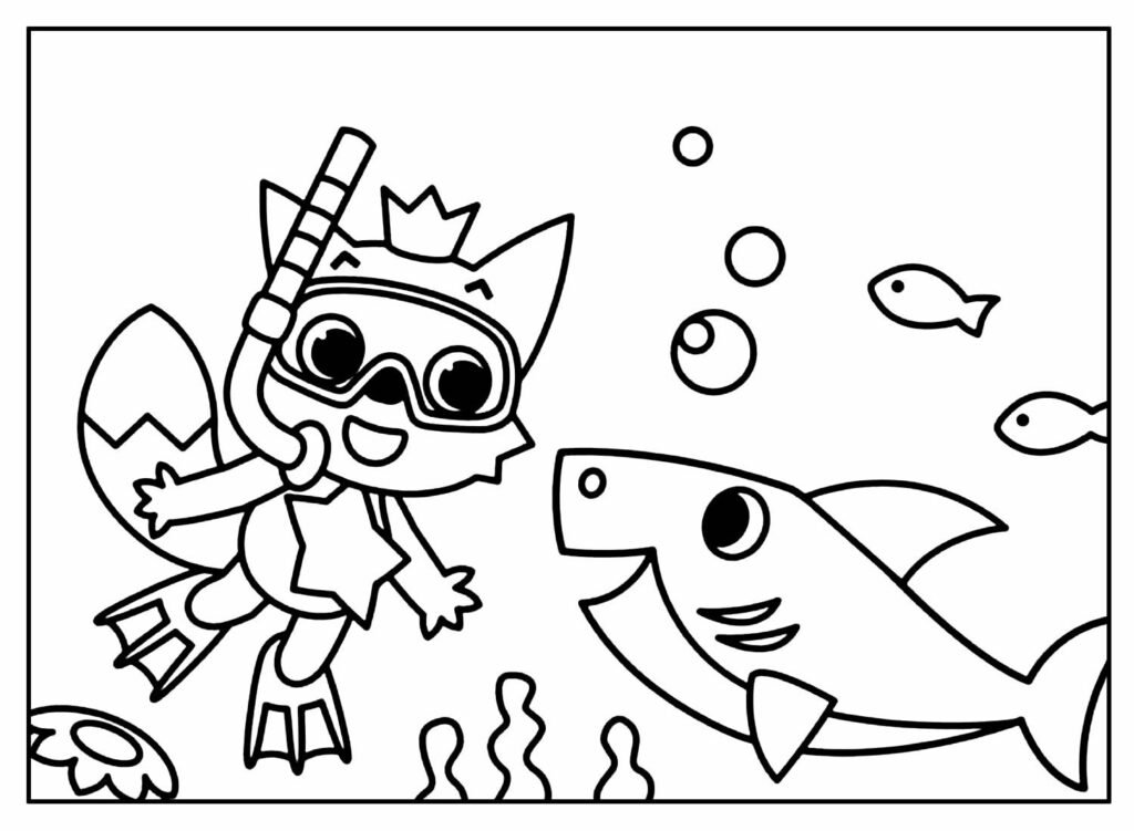 desenhos para colorir de baby shark 10