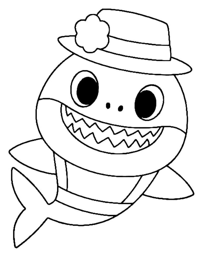 desenhos para colorir de baby shark 25