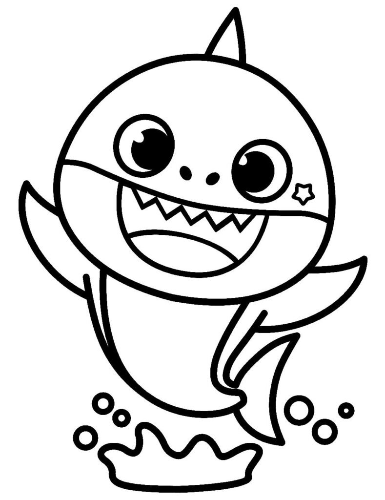 desenhos para colorir de baby shark 29