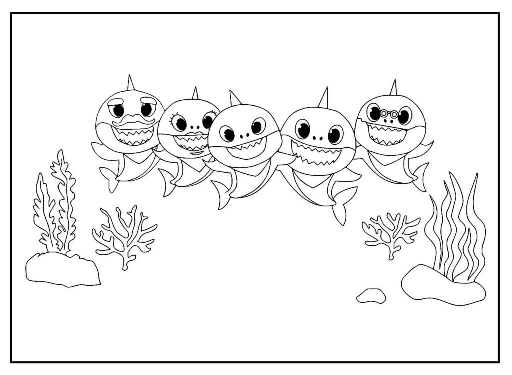 desenhos para colorir de baby shark 6