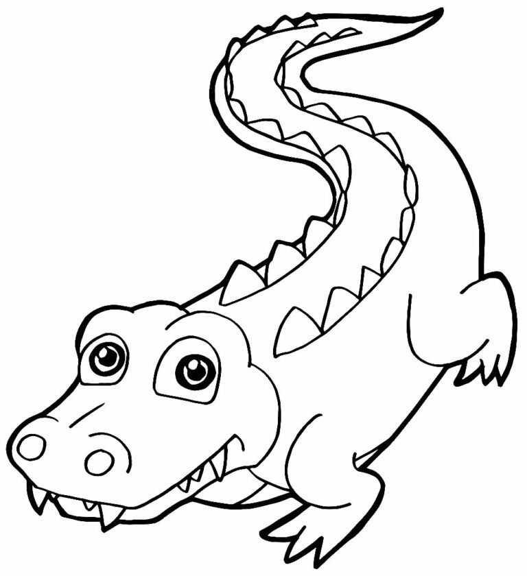 +90 Desenhos de Jacaré para Colorir e Imprimir