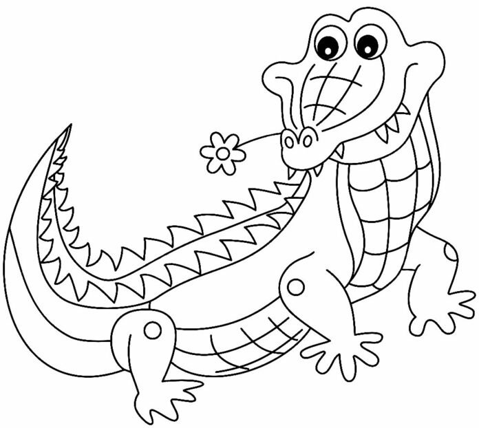 +90 Desenhos de Jacaré para Colorir e Imprimir