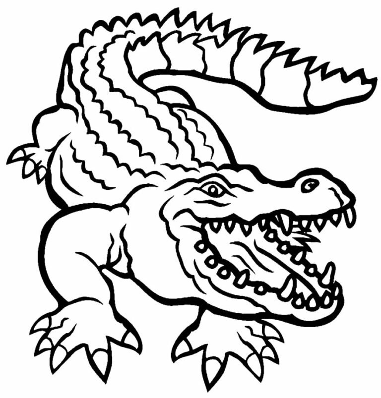 +90 Desenhos de Jacaré para Colorir e Imprimir