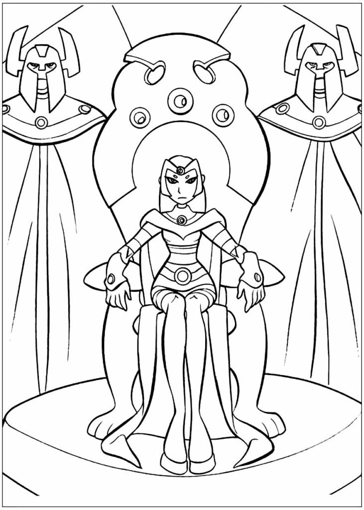 desenhos para colorir de jovens titans 14