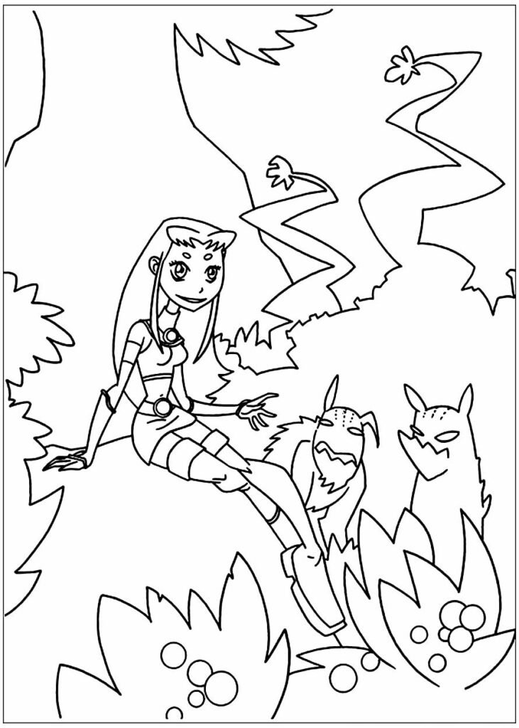 desenhos para colorir de jovens titans 17