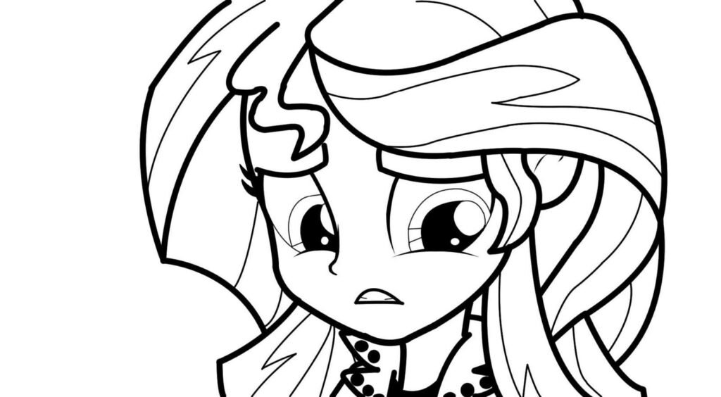 desenhos para colorir equestria girls rosto
