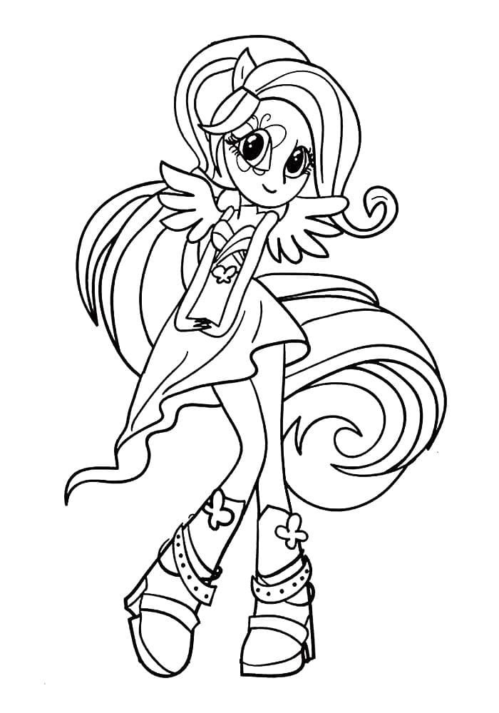 desenhos para colorir equestria girls timida