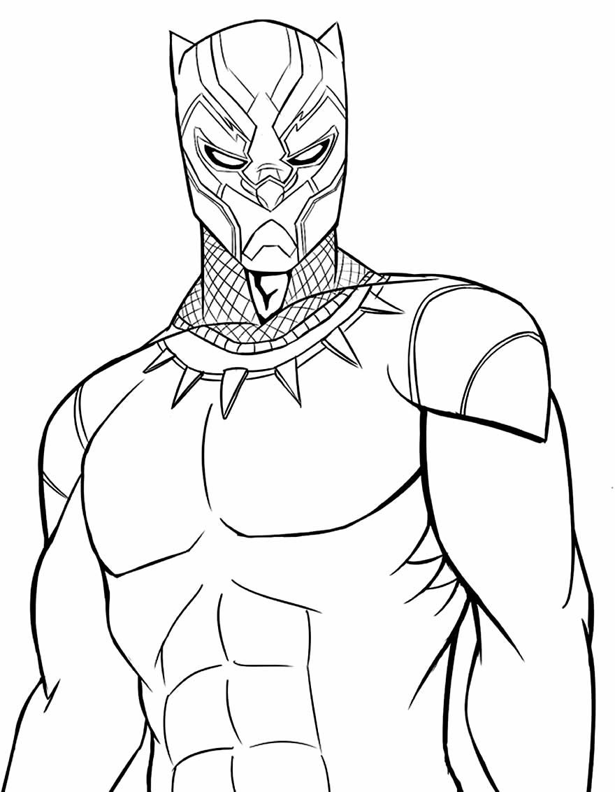 +70 Desenhos do Pantera Negra para Colorir e Imprimir