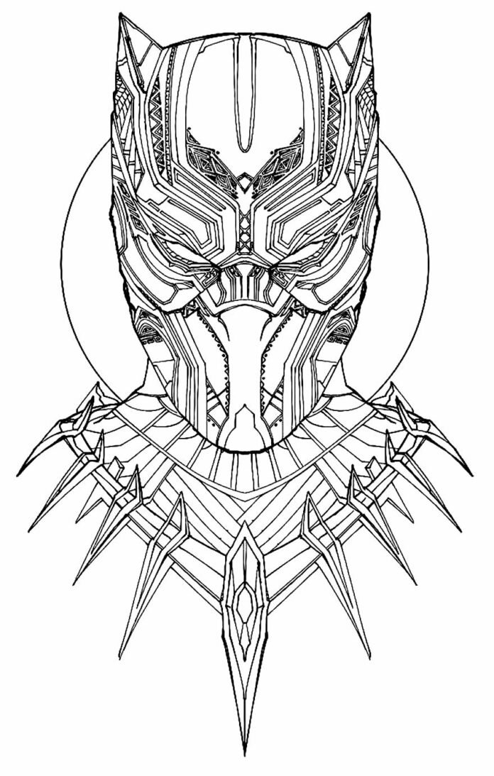 +70 Desenhos do Pantera Negra para Colorir e Imprimir