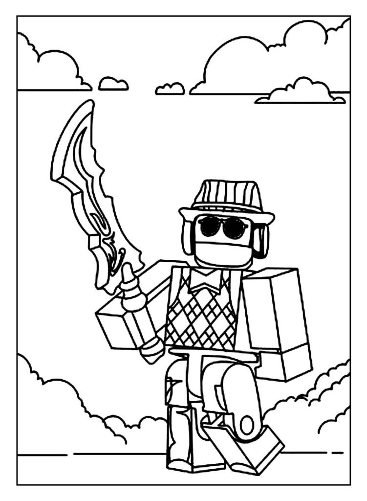 80 Desenhos do Roblox para colorir e imprimir