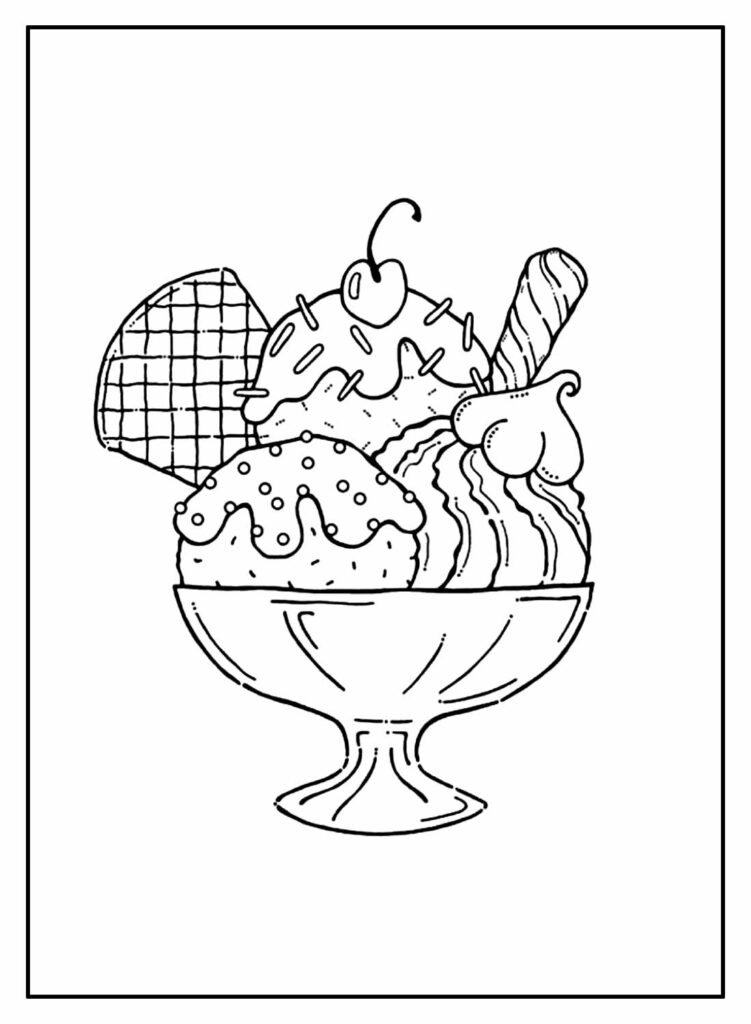 desenhos para colorir sorvete 3