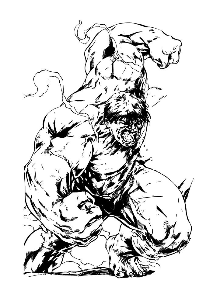 desenhos super herois para colorir hulk