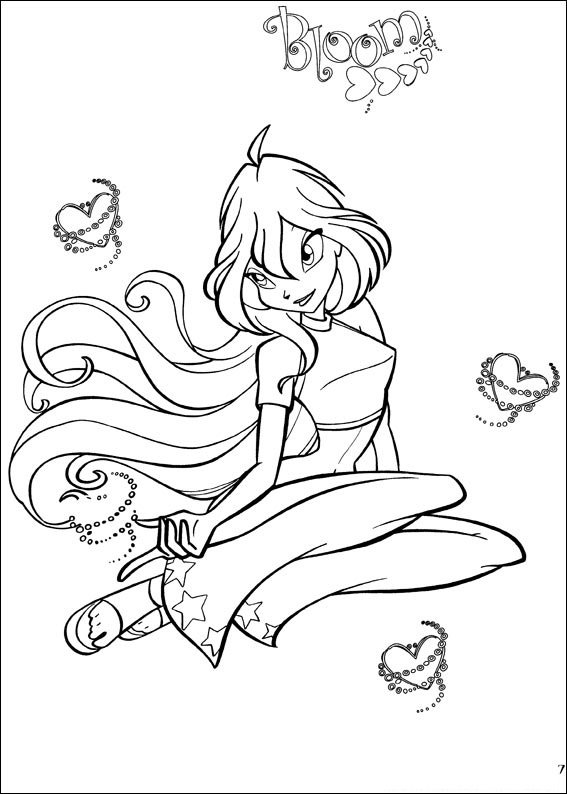 desenhos winx para colorir bloom flora