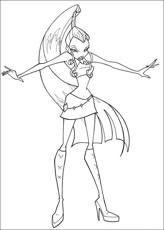 desenhos winx para colorir joy cabelo