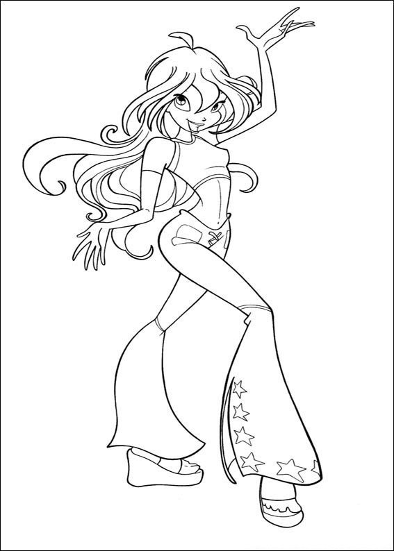 desenhos winx para colorir pose