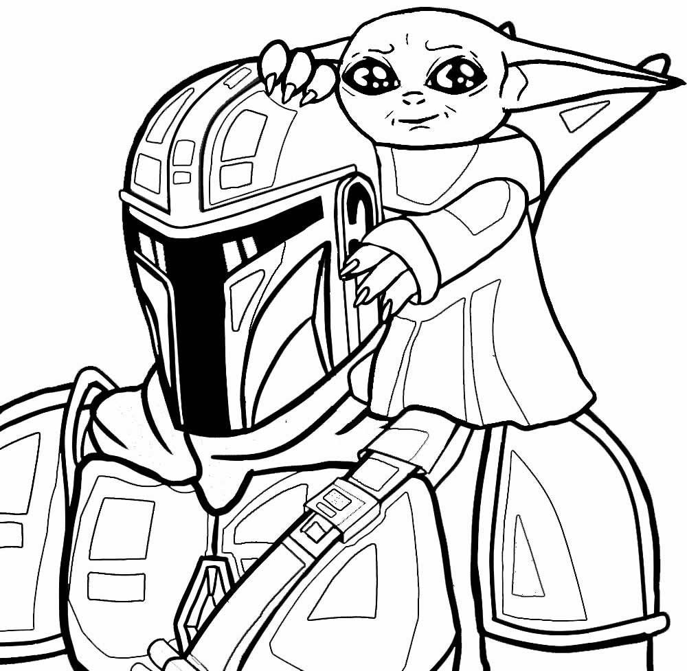 desneho de baby ioda para colorir 28